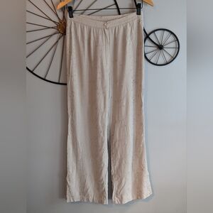 Vintage 90s Women's Tan Embroidered Pants Size M